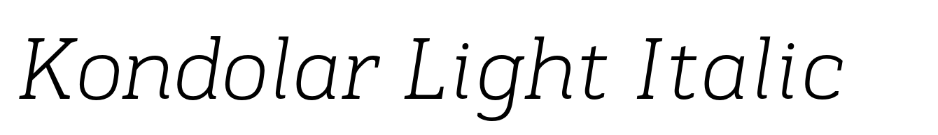 Kondolar Light Italic